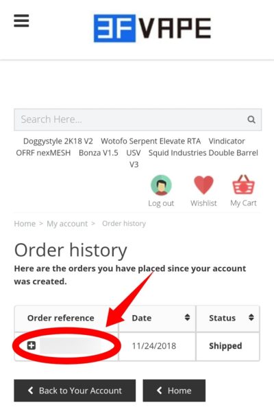 order history